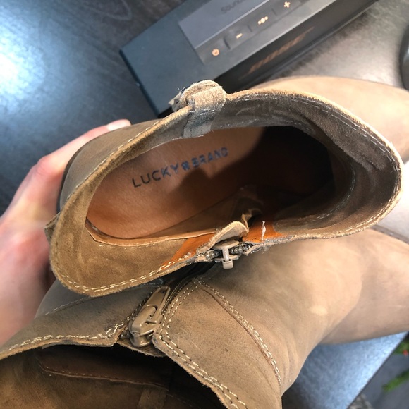 Lucky Brand Genuine Leather Brown Booties - Picture 6 of 7